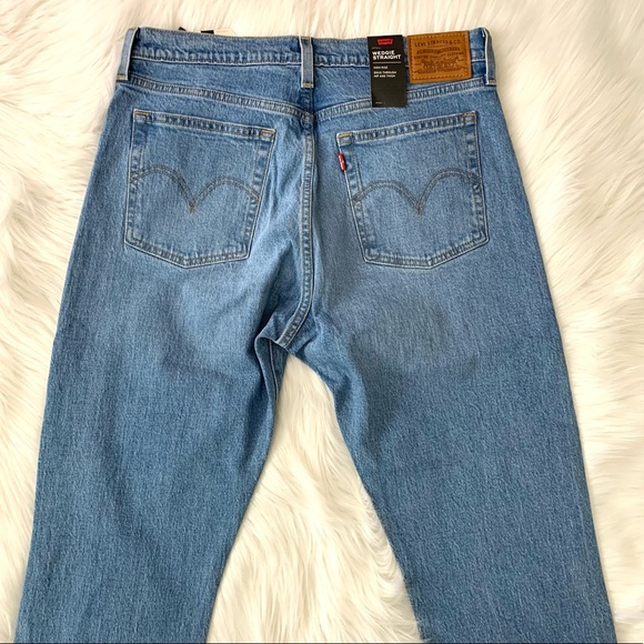 LEVI'S WEDGIE Straight Fit High Rise Cropped JEANS SIZE 31 NWT - Picture 10 of 15